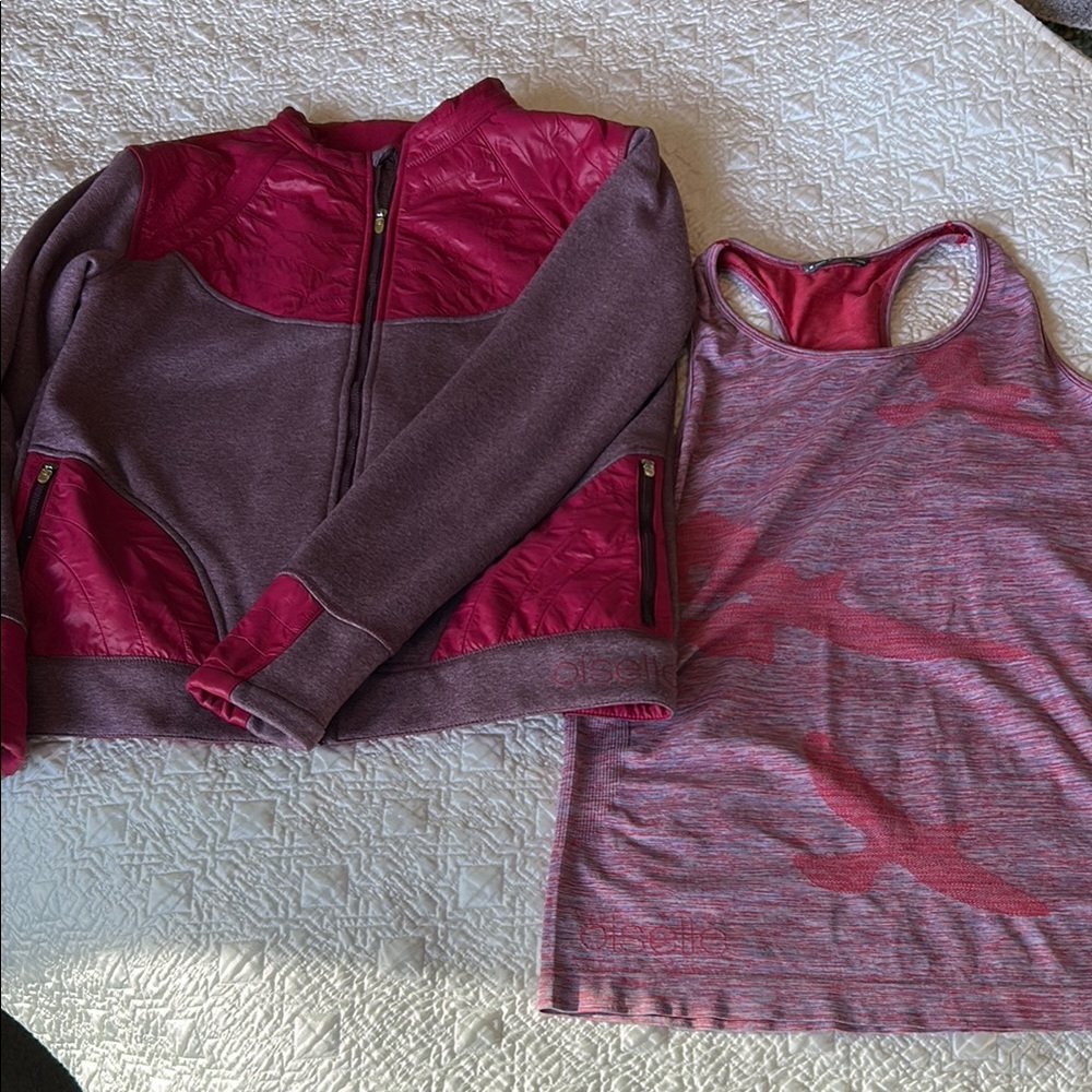 Oiselle jacket and tank, size M, VGUC